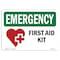 Signmission Safety Sign, OSHA EMERGENCY, 10" Height, First Aid Kit, Landscape OS-EM-D-1014-L-10377 - alternate 1